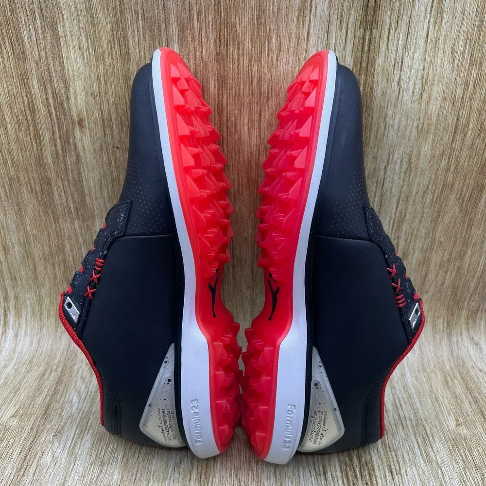 Nike Air Jordan ADG 5 Golf Shoes Men's Size 8.5 Black Fire Red FQ6642-001